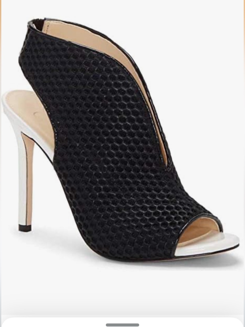 Jessica Simpson Black Textured Peep-Toe Heels